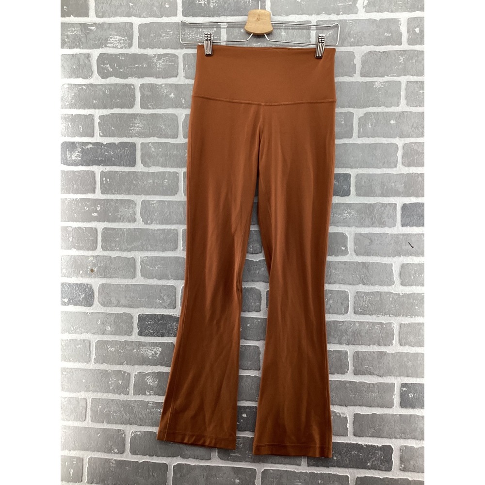 Lululemon Groove Super High Rise Flared Pant Copper Brown Nulu Size 6 LW5FCHS - Picture 1 of 4